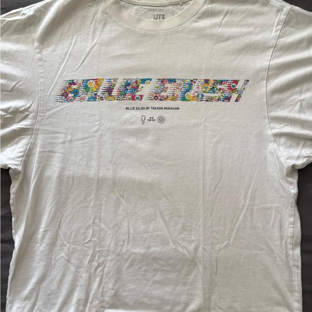 Graphic White T-Shirt: Billie Eilish by Takashi Murakami from Uni Qlo